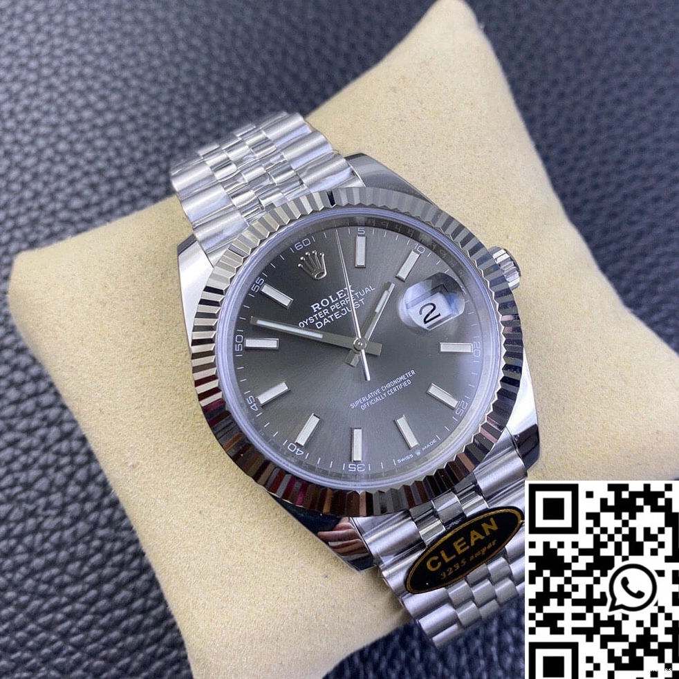 WaterResistant Dial Steel Grey Rolex Clean 848 M126334-0014 Datejust Factory 904L Stainless 0731